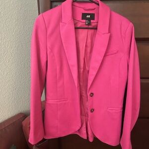 H&M Pink Blazer Tailored Suit Jacket